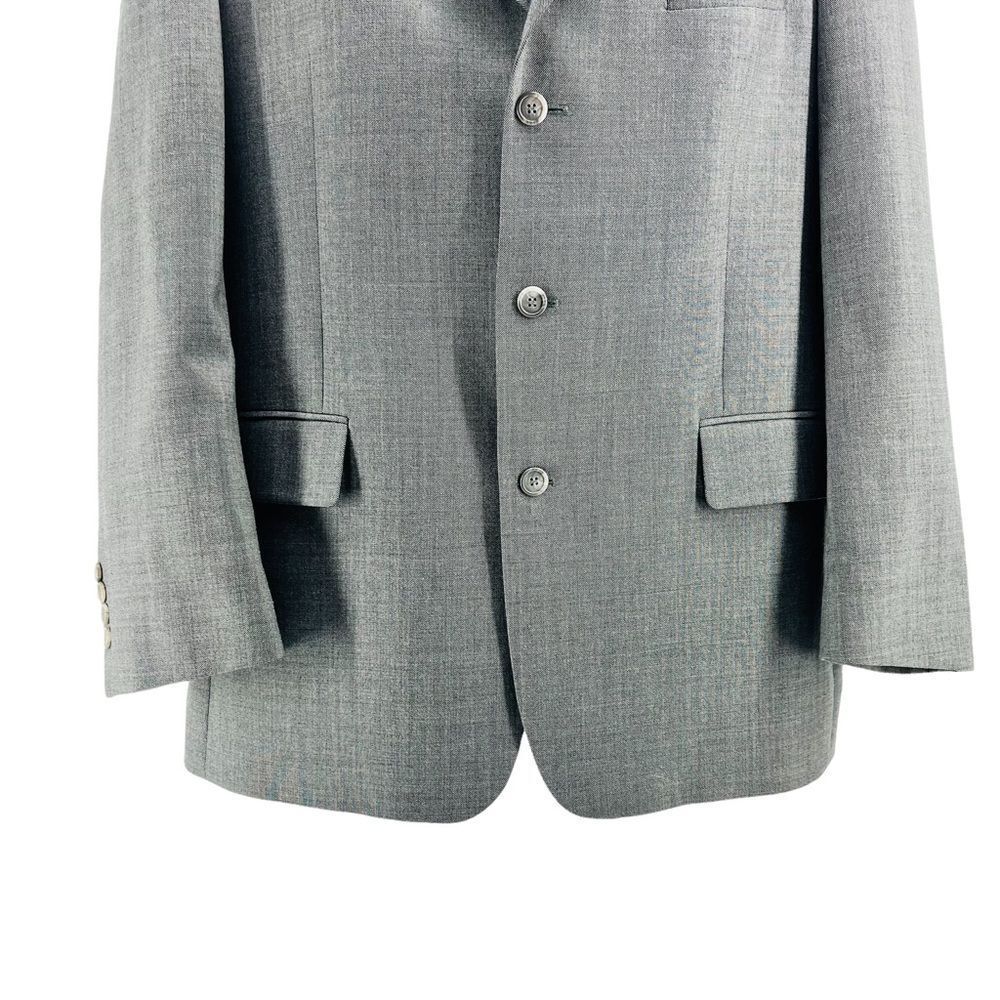 John Weitz Wool Sports Coat Three Button No Vent Full Lining 44L - Picture 3 of 11